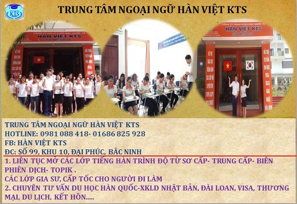 Top 5 trung tâm dạy tiếng Hàn tốt nhất tại Bắc Ninh